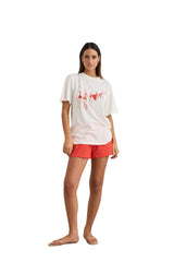 RHYTHM Women's Melia Oversized T-Shirt Red Women's Short Sleeve T-Shirts Rhythm 