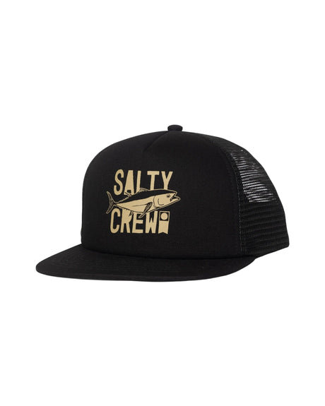 SALTY CREW Boys Good Times Trucker Hat True Black Boy's Hats Salty Crew 