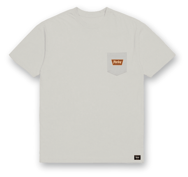 HURLEY Built Patch Pocket T-Shirt Bone Men's Short Sleeve T-Shirts Hurley 