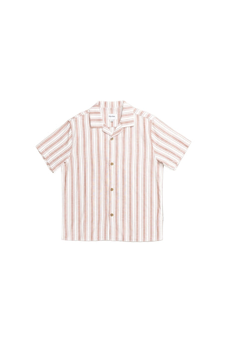 RHYTHM Vacation Stripe Short Sleeve Button Up Natural Men's Short Sleeve Button Up Shirts Rhythm 