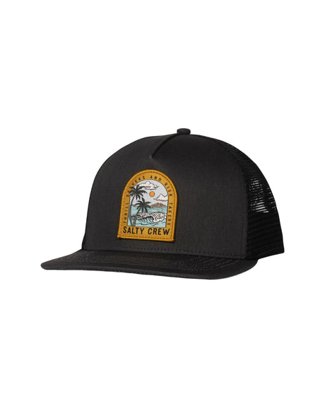 SALTY CREW Boys Archway Trucker Hat Black Boy's Hats Salty Crew 