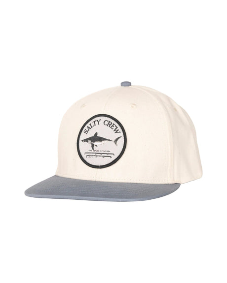SALTY CREW Boys Bruce 6 Panel Hat Off White/Slate Boy's Hats Salty Crew 