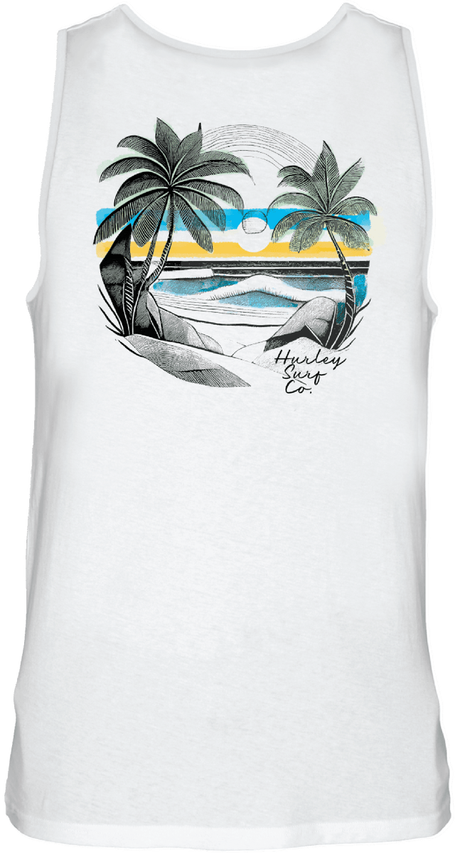 HURLEY Island Time Tank White Men's Tank Tops Hurley 