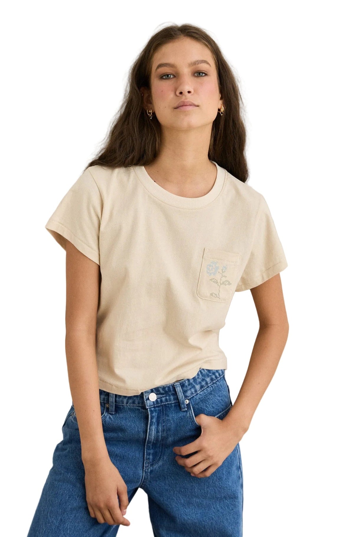 RHYTHM Women's Seaside Floral T-Shirt Natural Women's Short Sleeve T-Shirts Rhythm 