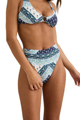 RHYTHM Women's Seacliff Hi Waist Bikini Bottoms Navy Women's Bikini Bottoms Rhythm 