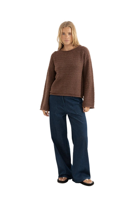 RHYTHM Women's Baklava Knit Chocolate Women's Sweaters Rhythm 