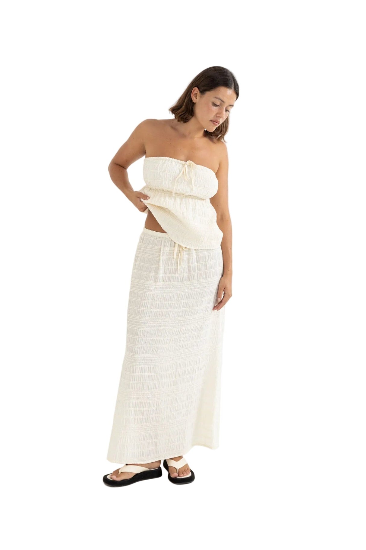 RHYTHM Women's Sandy Cove Midi Skirt Natural Women's Skirts Rhythm 