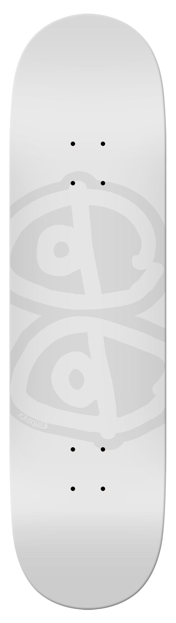 KROOKED Eyes White 8.06 Skateboard Deck Skateboard Decks Krooked 