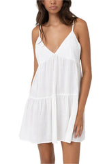 RHYTHM Women's Classic Tiered Mini Dress White Women's Dresses Rhythm 