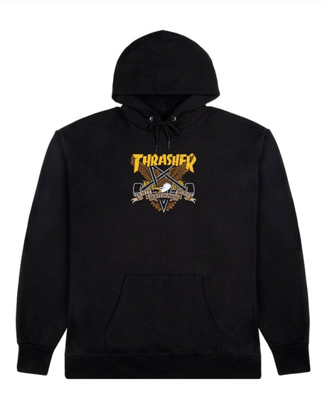 THRASHER X ANTIHERO Eaglegram Pullover Hoodie Black Men's Pullover Hoodies Thrasher 