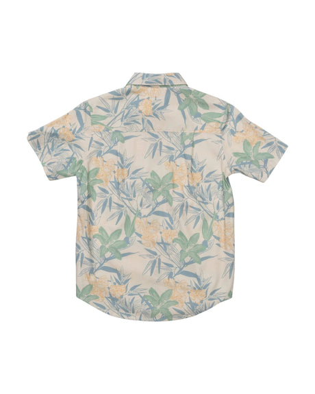SALTY CREW Boys Crews Short Sleeve Button Up Off White Boy's Short Sleeve Button Ups Salty Crew 