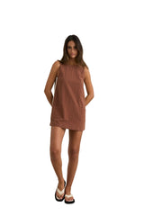 RHYTHM Women's Hanalei Mini Dress Brown Women's Dresses Rhythm 