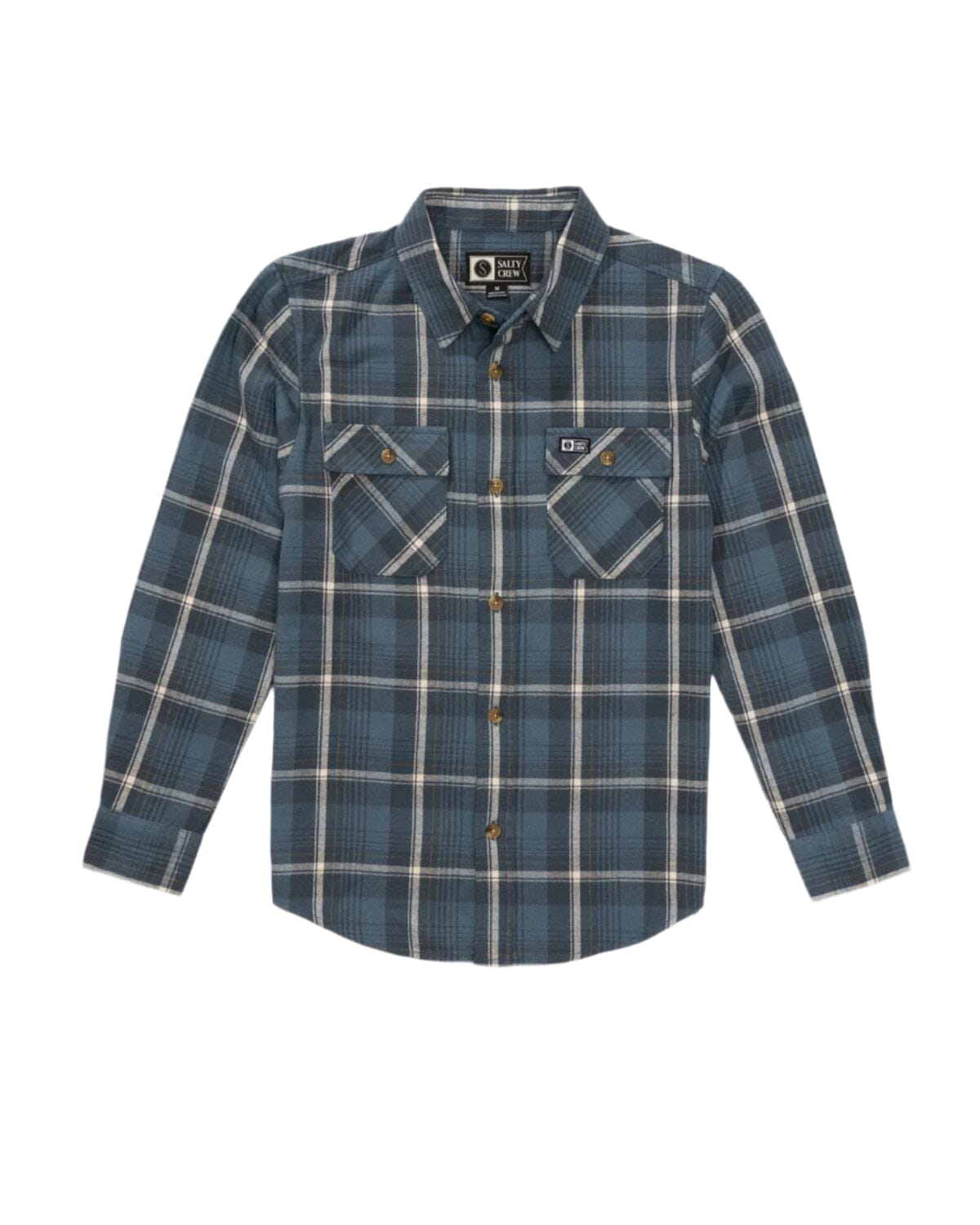 SALTY CREW Daybreak Flannel Channel Blue Men's Long Sleeve Button Up Shirts Salty Crew 