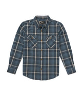 SALTY CREW Daybreak Flannel Channel Blue Men's Long Sleeve Button Up Shirts Salty Crew 