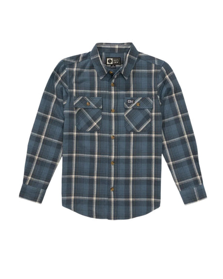 SALTY CREW Daybreak Flannel Channel Blue Men's Long Sleeve Button Up Shirts Salty Crew 