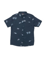 SALTY CREW Breezer Perforated Short Sleeve Button Up Shirt Midnight Navy Men's Short Sleeve Button Up Shirts Salty Crew 
