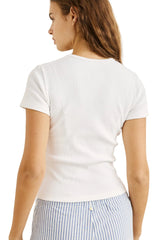 RHYTHM Women's Dolphin Everyday T-Shirt Vintage White