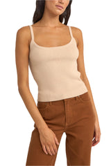 RHYTHM Women's Yumi Knit Top Sand Women's Tank Tops and Halter Tops Rhythm 