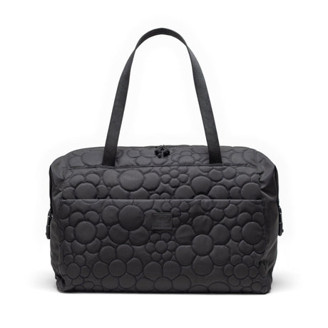 HERSCHEL Quilted Maia Weekender Duffel Bag Black Tonal Daisy Duffle Bags Herschel Supply Company 