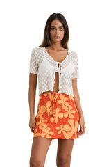 RHYTHM Women's Gigi Lace Short Sleeve Top White Women's Blouses Rhythm 