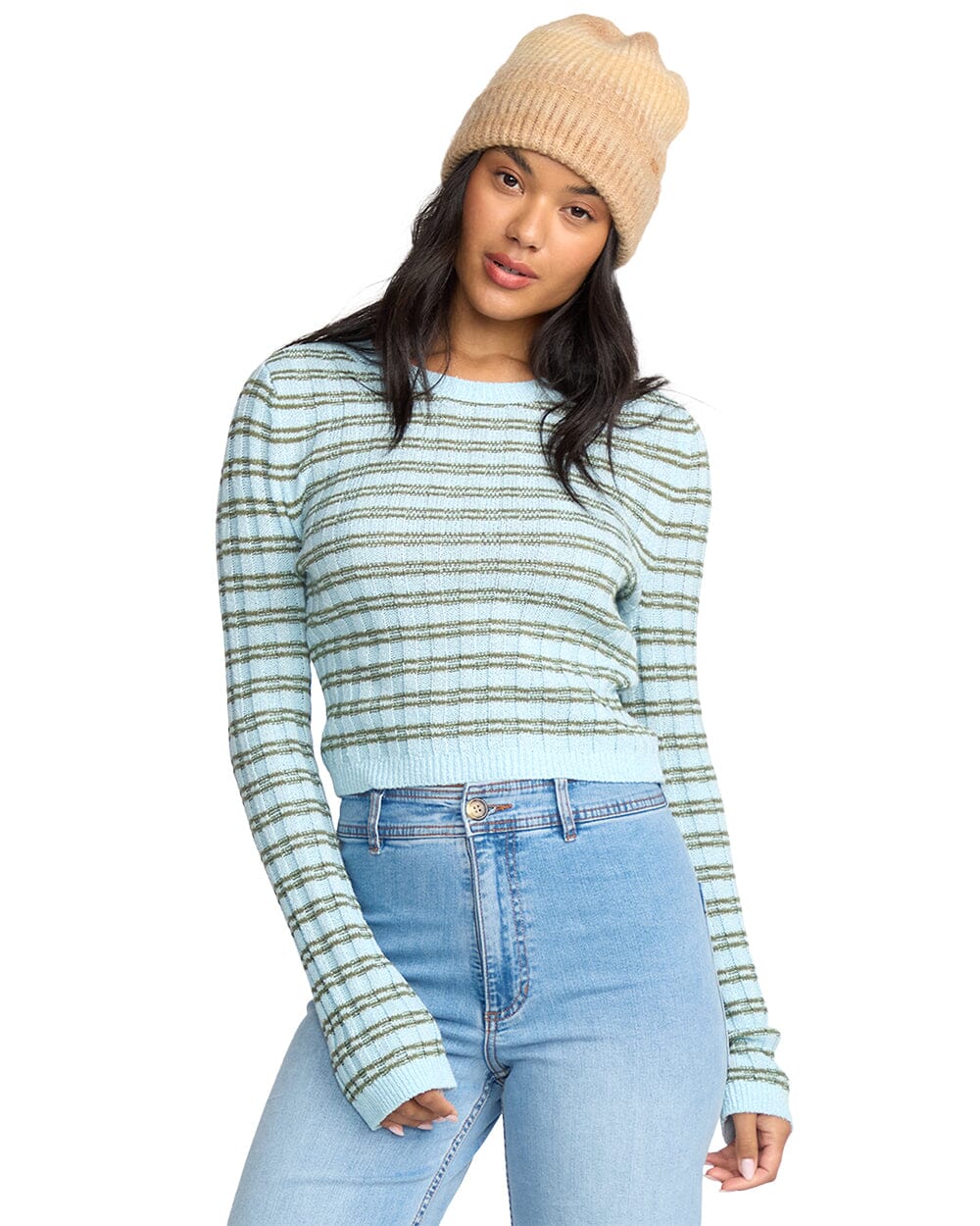 BILLABONG Women's Clare Sweater Misty Blue Women's Sweaters Billabong 