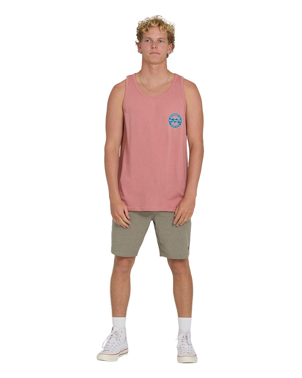 BILLABONG Hollow Fill Premium Tank Ash Rose Men's Tank Tops Billabong 