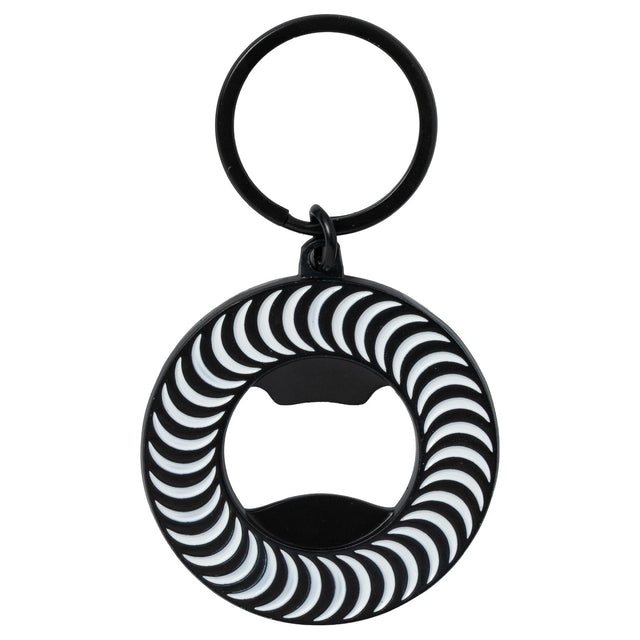 SPITFIRE Classic Swirl Bottle Opener Keychain Black Lanyards and Keychains Spitfire 