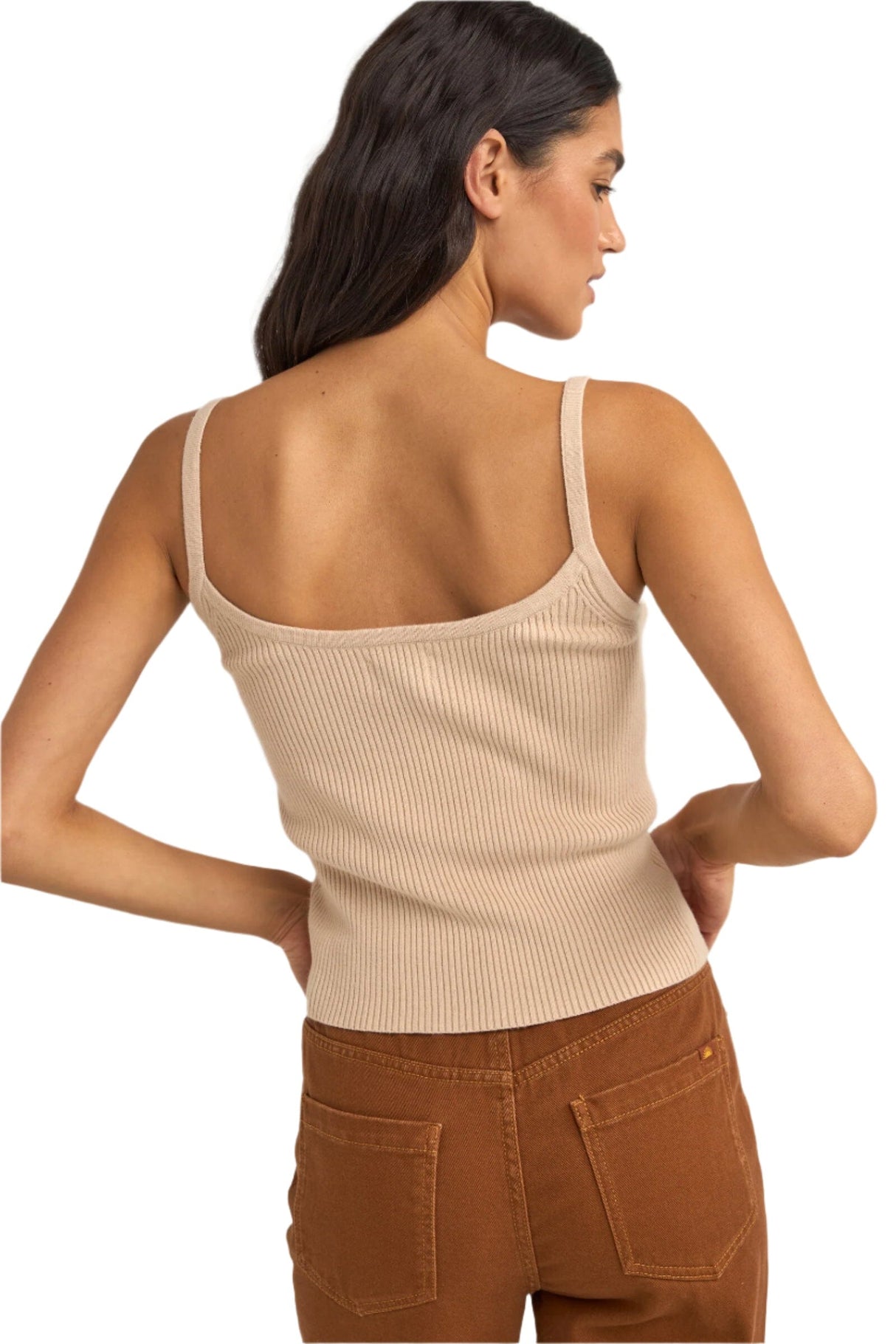 RHYTHM Women's Yumi Knit Top Sand Women's Tank Tops and Halter Tops Rhythm 