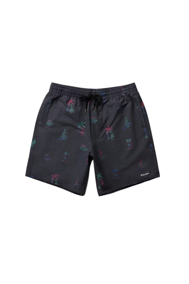 RHYTHM Vibes Beach Shorts Black Men's Boardshorts Rhythm 
