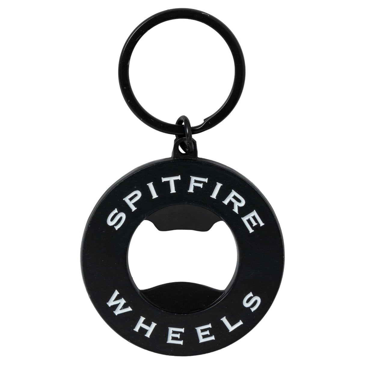 SPITFIRE Classic Swirl Bottle Opener Keychain Black Lanyards and Keychains Spitfire 