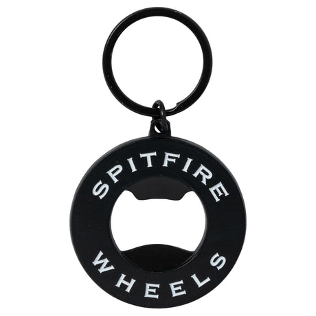 SPITFIRE Classic Swirl Bottle Opener Keychain Black Lanyards and Keychains Spitfire 
