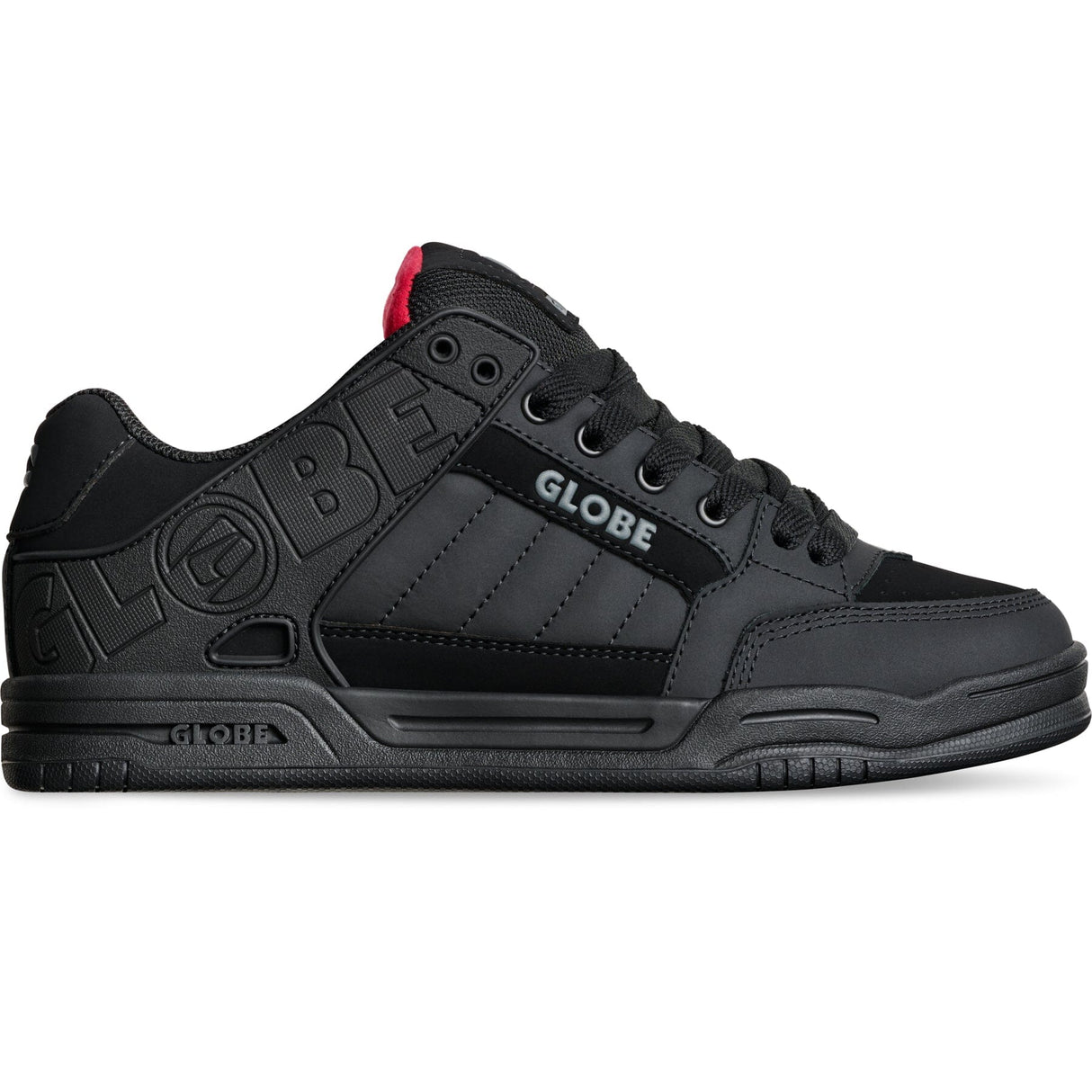 GLOBE Tilt Shoes Black/Red/Tartan Men's Skate Shoes Globe 