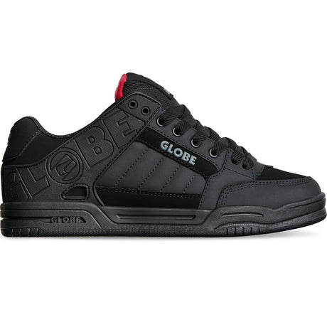GLOBE Tilt Shoes Black/Red/Tartan Men's Skate Shoes Globe 