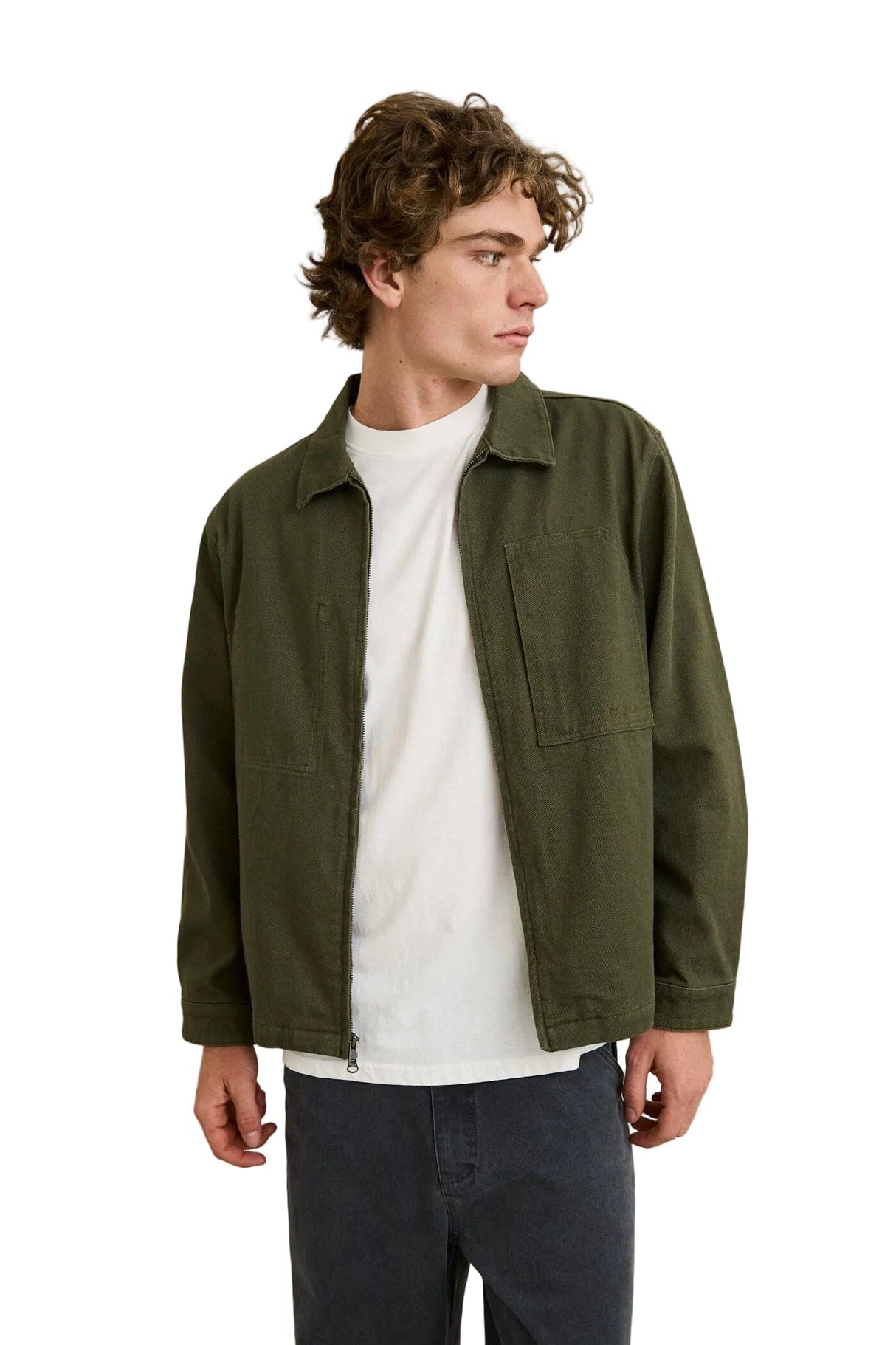 RHYTHM Foundry Jacket Olive Men's Street Jackets Rhythm 