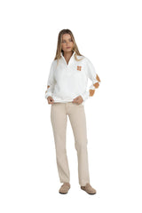 RHYTHM Women's Solitude 1/4 Zip Fleece Vintage White Women's Sweaters Rhythm 