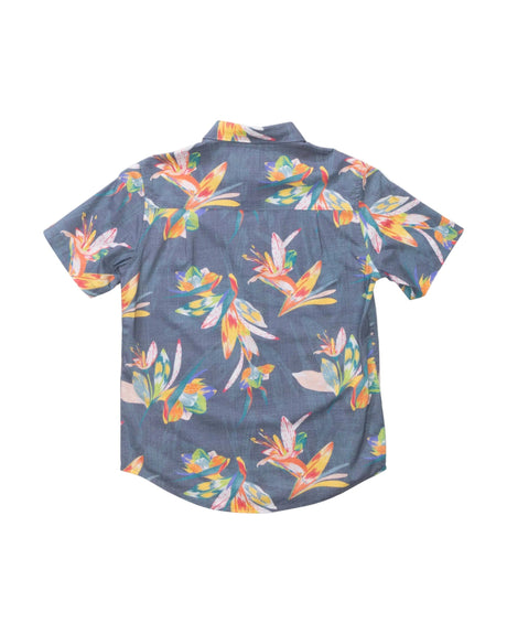 SALTY CREW Boys Crew Short Sleeve Button Up Dark Shadow Boy's Short Sleeve Button Ups Salty Crew 