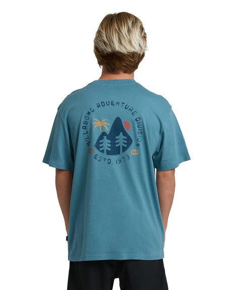 BILLABONG Rockies A/DIV T-Shirt Vintage Blue Men's Short Sleeve T-Shirts Billabong 
