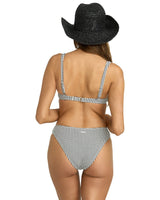 BILLABONG Women's Wave Check Bondi Bikini Bottom Black Pebble Women's Bikini Bottoms Billabong 