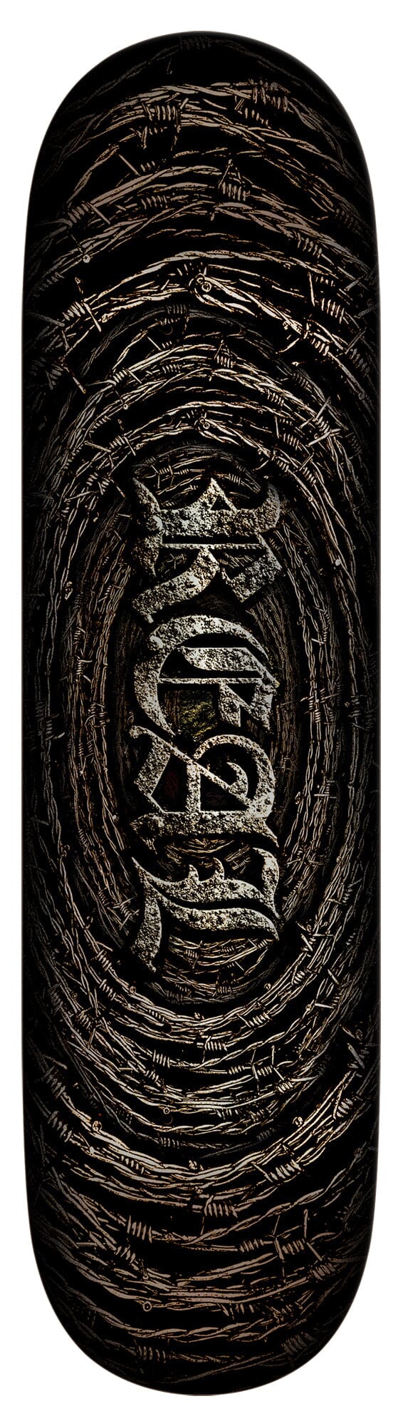 REAL Team Barbed Wire Foil Oval 8.5 Skateboard Deck