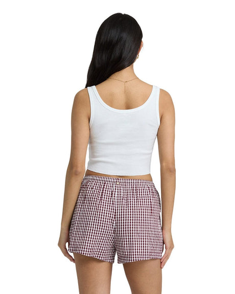 BILLABONG Women's Sun Fade Printed Shorts Red Dahlia Women's Shorts Billabong 