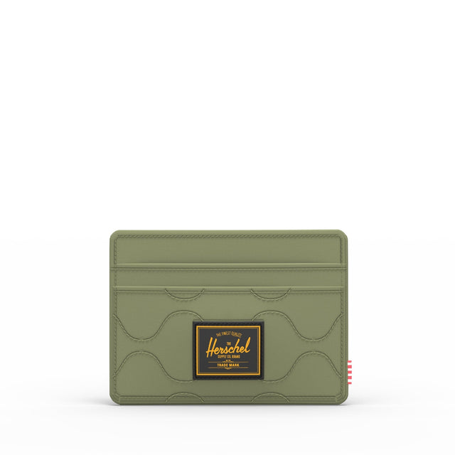 HERSCHEL Quilted Charlie Cardholder Wallet Loden Green Tonal Men's Wallets Herschel Supply Company 