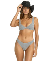 BILLABONG Women's Wave Check Bondi Bikini Bottom Black Pebble Women's Bikini Bottoms Billabong 