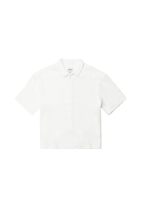 RHYTHM Reverb Relaxed Short Sleeve Button Up White Men's Short Sleeve Button Up Shirts Rhythm 