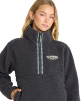 BILLABONG Women's Horizon Sherpa Mock Neck Sweater Black Sands Women's Sweaters Billabong 