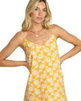 BILLABONG Women's 90's Babe Mini Dress Golden Peach Women's Dresses Billabong 
