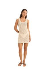 RHYTHM Women's Maddie Knit Scoop Neck Mini Dress Cream Women's Dresses Rhythm 