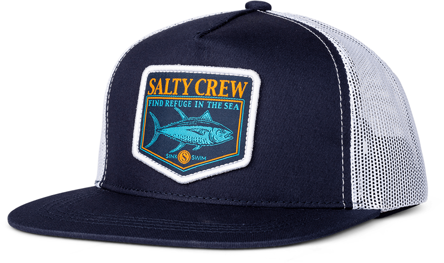 SALTY CREW Boys Angler Trucker Hat Navy/White Boy's Hats Salty Crew 