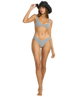 BILLABONG Women's Wave Check Bondi Bikini Bottom Black Pebble Women's Bikini Bottoms Billabong 