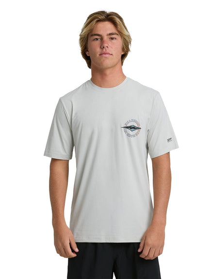 BILLABONG Hollow Diamond Loose Fit Surf T-Shirt Silver Men's Rashguards Billabong 