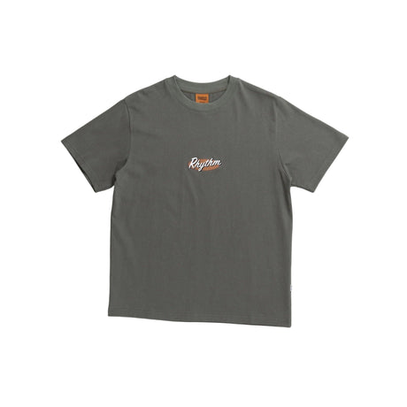 RHYTHM Hallmark Heavy Vintage Embroidered T-Shirt Silver Pine Men's Short Sleeve T-Shirts Rhythm 